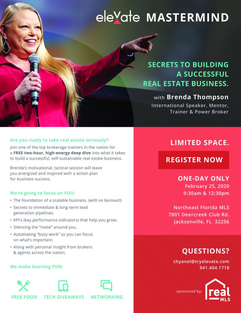 Elevate Mastermind Series Inviting Real Estate Agents to the Event