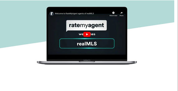 Displaying Computer Monitor with text Rate MyAgent for RealMLS