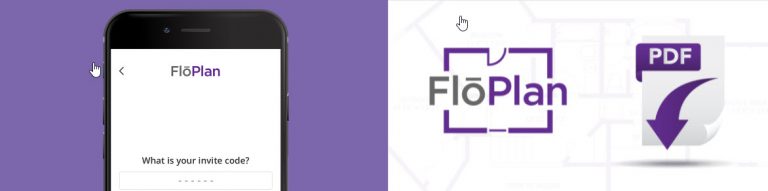 FLoPlan Logo with a cell phone