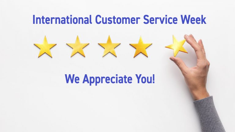 International Customer Service Week WE appreciate you with 5 stars