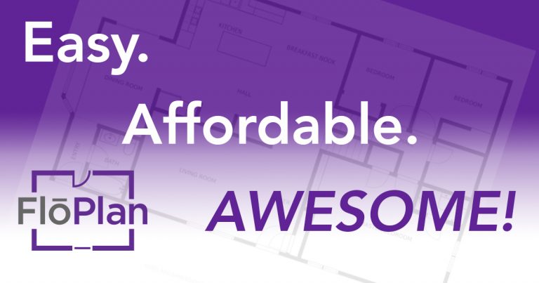 Easy. Affordable. Awesome. FloPlan Logo