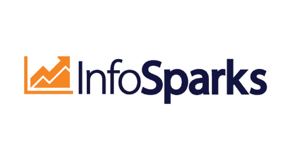 InfoSparks Logo graph with upward trending arrow