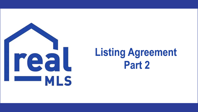 This is part 2 of the listing agreement video series