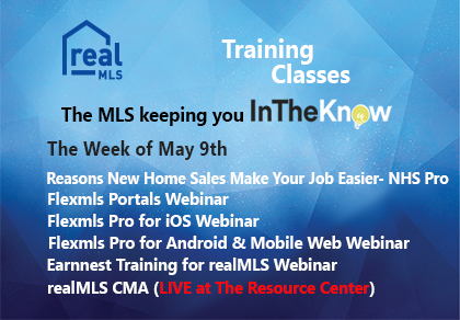realMLS May Training Classes Week of May 9th