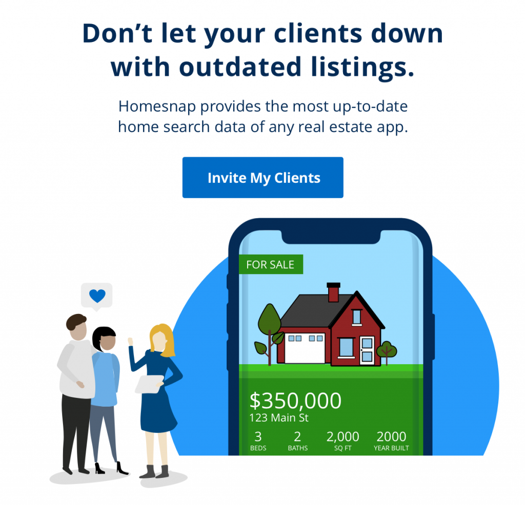 Cartoon Image Don't Let your Clients Down with Outdated Listings