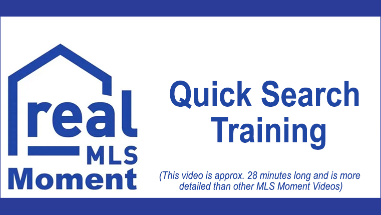This image introduces the Quick Search Training video