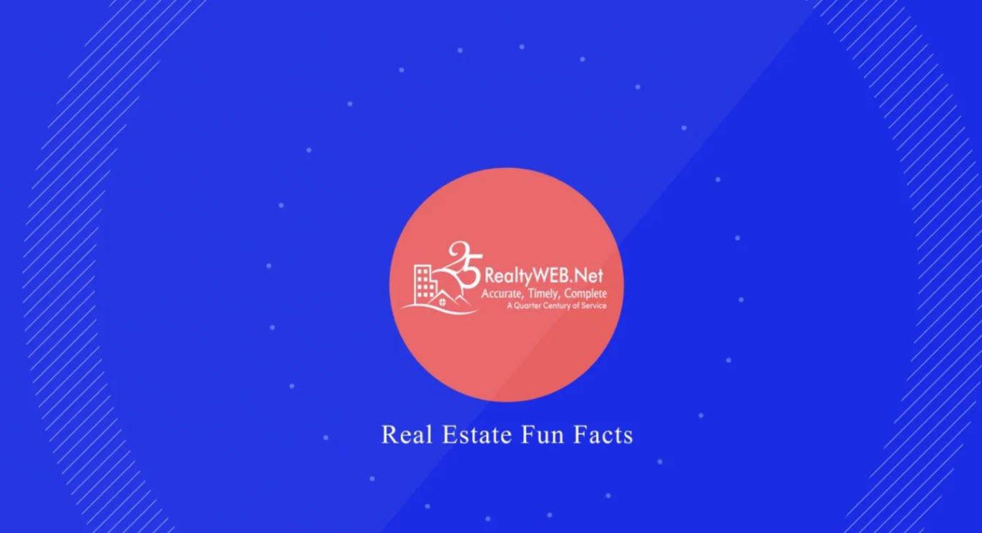 RealMLS real estate fun facts see the video and find out what they are