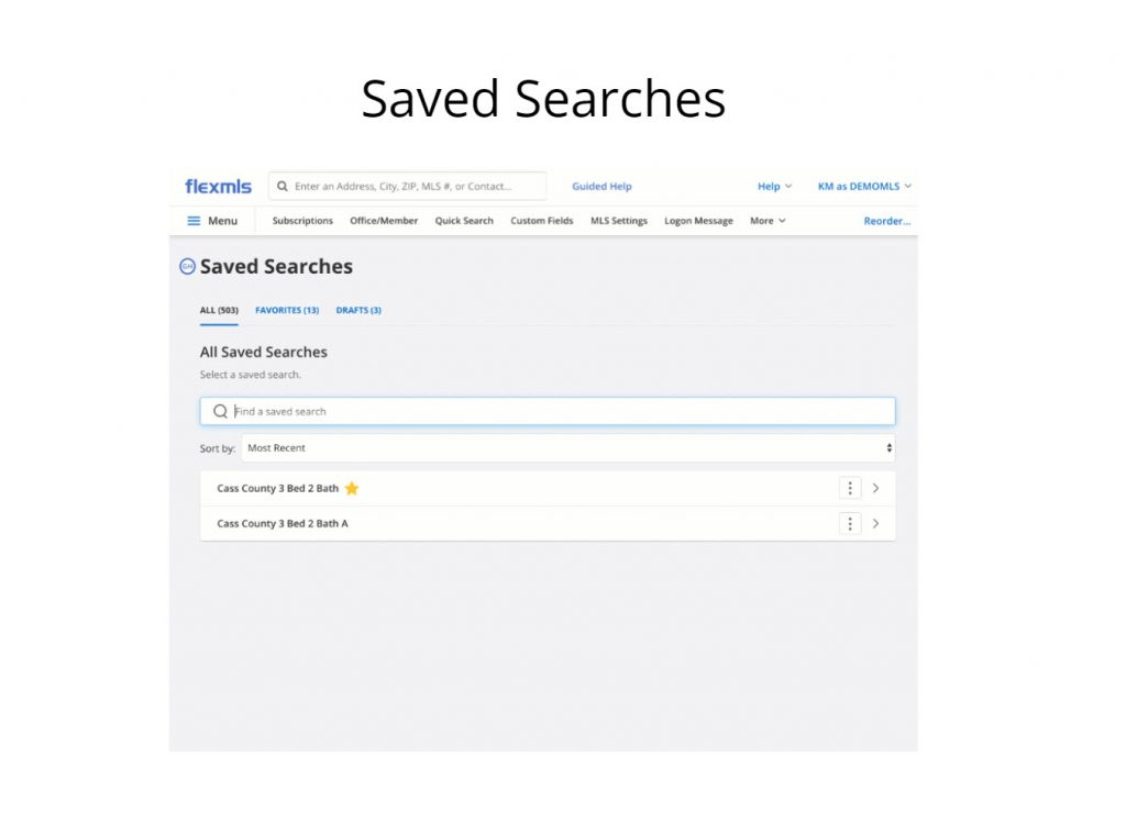 FlexMLS saved search