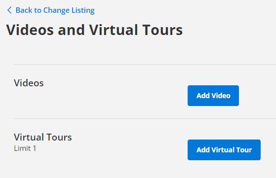 Videos and Virtual Tours Page From Flexmls